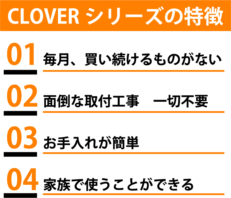 Cloverシリーズの特徴　スマホ用